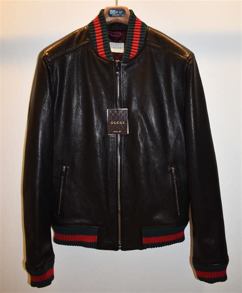 gucci leather jacket replica|gucci leather jacket women's.